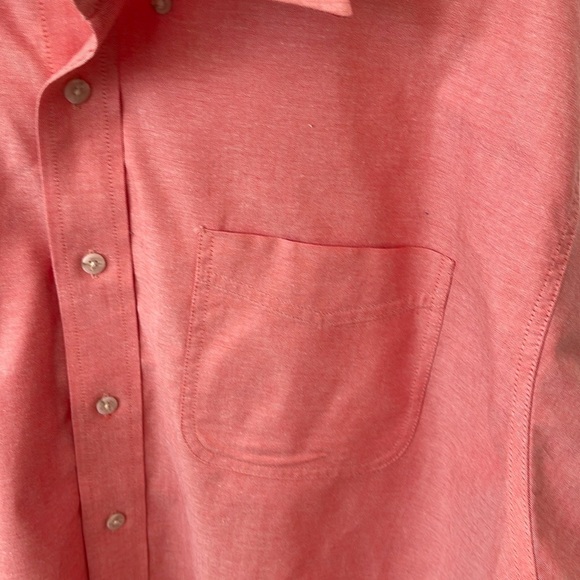 LL Bean long sleeve button up dressy salmon pink size XL - Picture 5 of 6